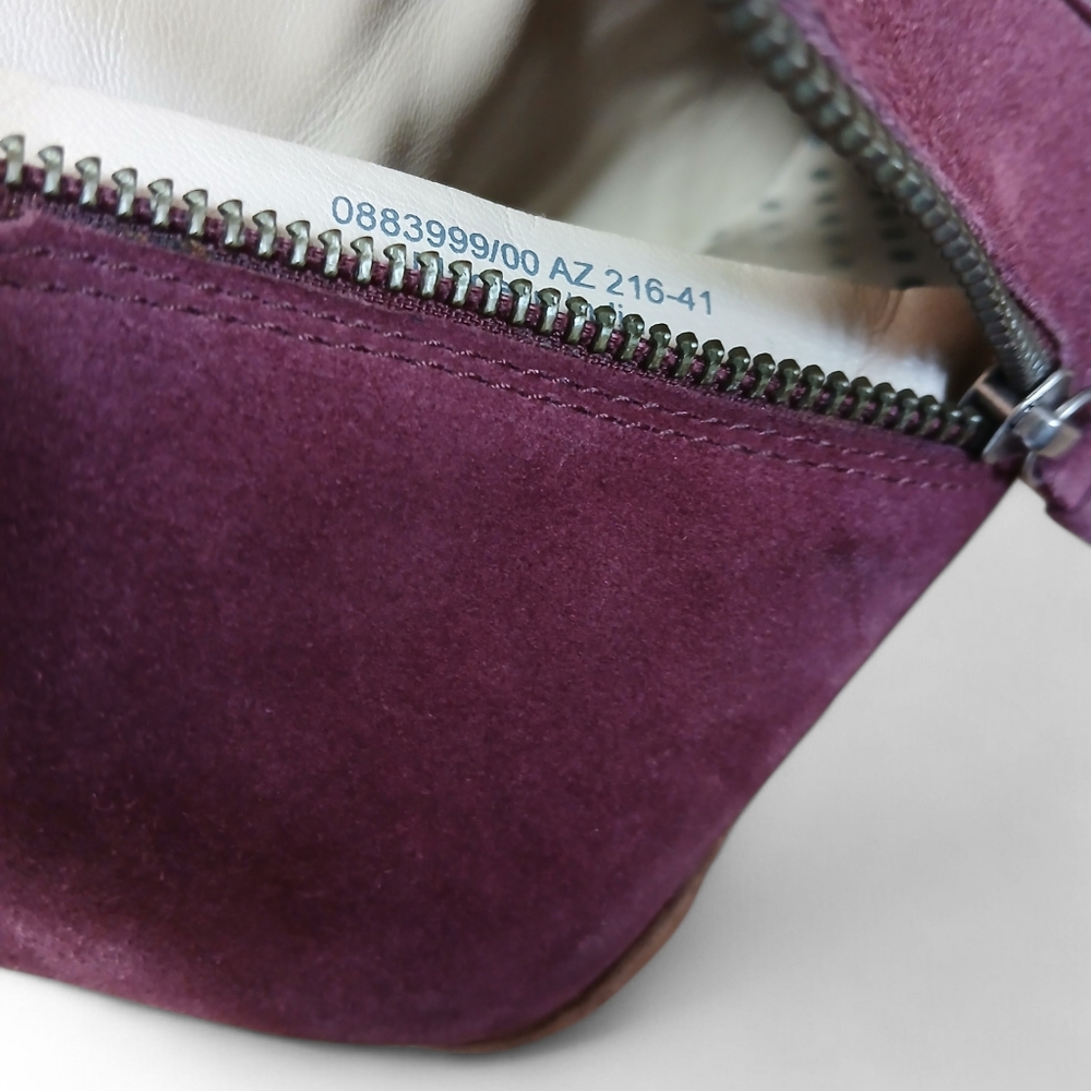Boden Women's Size 10 US 41 EU Rich Plum Ankle Booties - Picture 5 of 12